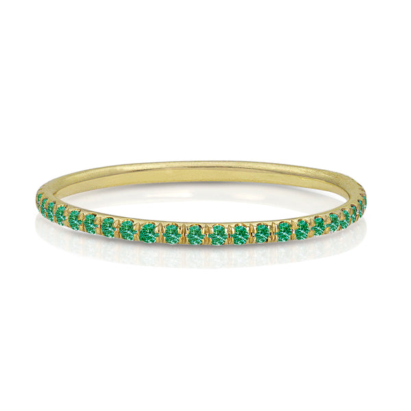 emerald delicate stack ring, <br>in 18k yellow gold <span class='visuallyhidden'>Call, text 323-404-2959 for shopping help.</span>